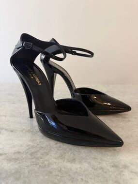 Saint Laurent Women's Zizi 110 Ankle Strap Pumps